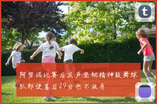 阿努诺比赛后发声坚韧精神鼓舞球队即使落后29分也不放弃